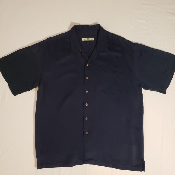 Men's Tommy Bahama Havana Good Time Blue Camp Shirt Size L - Picture 5 of 9